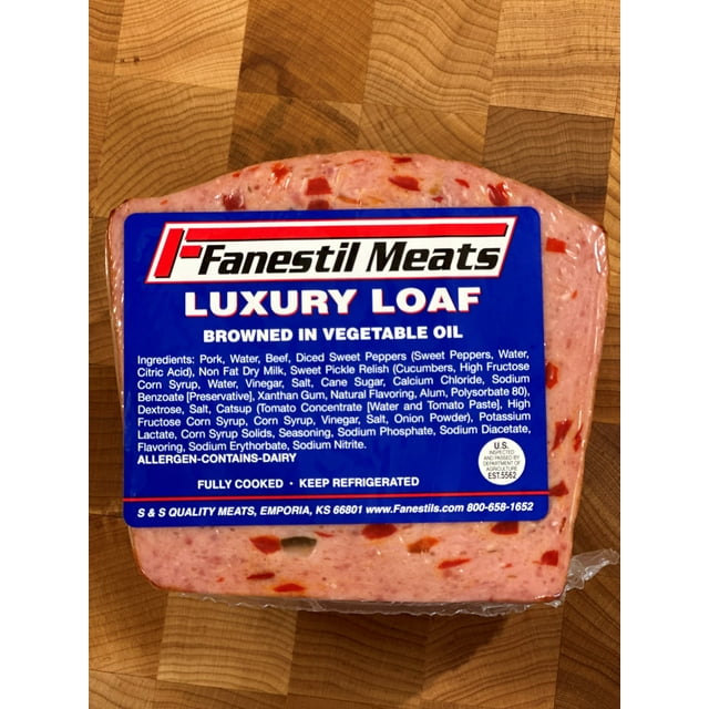 Fanestil Meats Pickle and Pimento Loaf, DeliSliced, Two Loafs Per Case, 1oz serving size