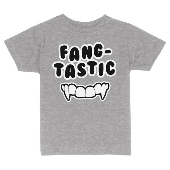 Fang-Tastic Toddler Kids T-Shirt Gray 2T
