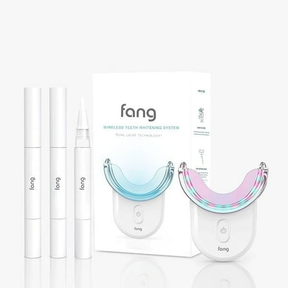 Fang Teeth Whitening Kit | Advanced Wireless LED Accelerating Mouthpiece, Whitening Serum Pens, Charging Cable, Shade Card & User Manual