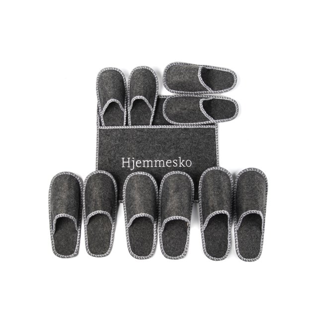 Fangasis 5 Pairs Soft Travel Slippers Guest Hotel Shoes Washable Spa