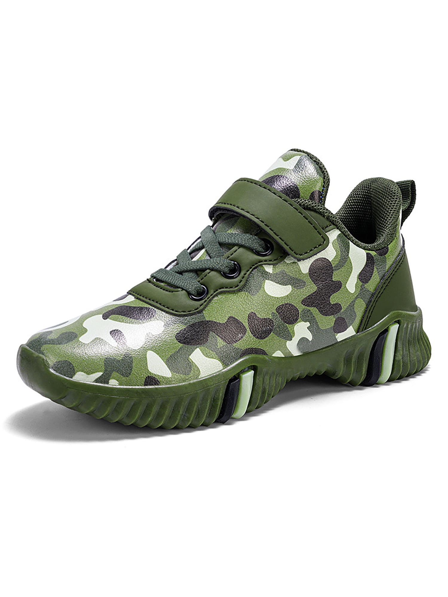 Fangasis Boy s Trainers Breathable Athletic Shoes Camouflage Sneakers Jogging Lightweight Running Shoe Green 5.5Y Walmart