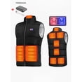 thumbnail image 1 of Fangasis Heating Coat Sleeveless Heated Vest USB Unisex Rechargeable Waistcoat Electric Men Plain Thermal Pockets Stand-Up Collar Women Black L, 1 of 4