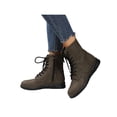 thumbnail image 1 of Fangasis Ladies Booties Non Slip Ankle Boots Lace Up Combat Boot Outdoor Fashion Shoes Army Green 9, 1 of 6