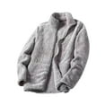 thumbnail image 1 of Fangasis Ladies Fuzzy Jacket Full Zip Coat Long Sleeve Sherpa Jackets Women Comfy Outwear Casual Daily Wear Grey 2XL, 1 of 2