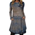 thumbnail image 1 of Fangasis Ladies Long Dress Pocket Swing Sleeve Midi Women Kaftan Loose Holiday Element 13 L, 1 of 2