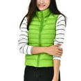 thumbnail image 1 of Fangasis Ladies Puffer Vest Sleeveless Outwear Long Sleeve Down Jackets Women Water-Resistant Waistcoat Warm Winter Green 2XL, 1 of 3