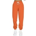 thumbnail image 1 of Fangasis Ladies Sweatpants Tapered Leg Sports Pants High Waisted Bottoms Women Daily Wear Trousers Comfy Fitness Orange 2XL, 1 of 4
