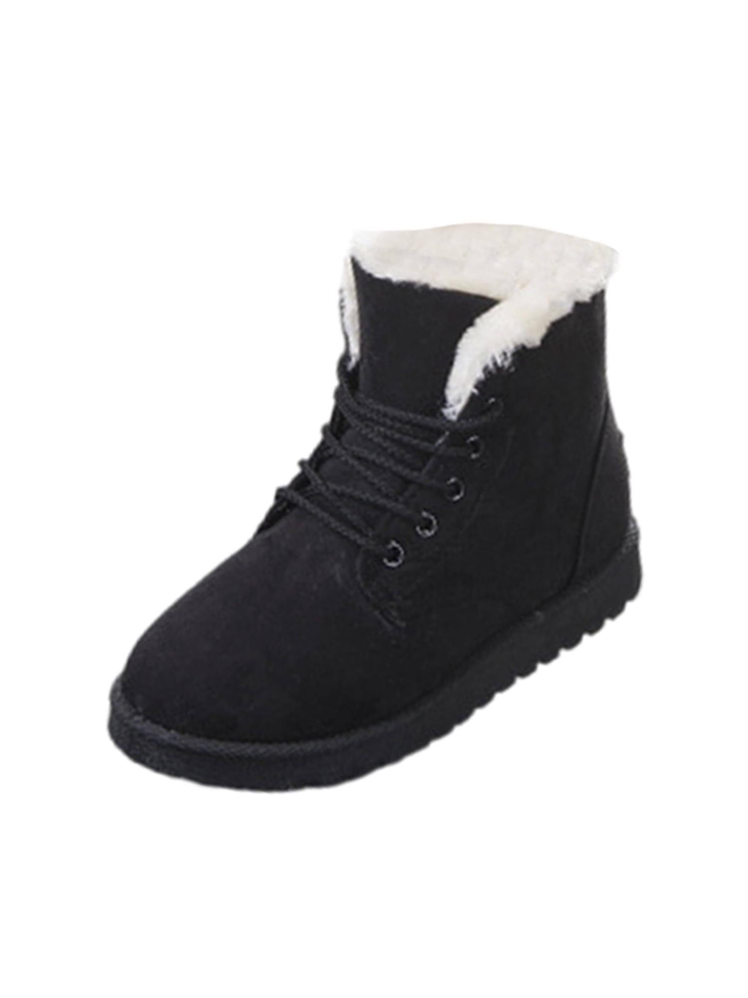 Fangasis Ladies Warm Shoes Casual Snow Boots Lace Up Winter Boot Cold