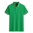 thumbnail image 1 of Fangasis Male Polo Tops Men Short Sleeve T Shirt Slim Fit Mans Soft Tees Casual Work Top Turf XL, 1 of 2