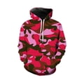 thumbnail image 1 of Fangasis Men Sweatshirt Long Sleeve Hoodies Drawstring Hooded Tops Mens Comfy Pullover Regular Fit Sport Sweatshirts Rose Red 4XL, 1 of 2