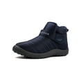 thumbnail image 1 of Fangasis Men Warm Booties Casual Snow Boots Faux Fur Winter Boot Walking Non-Slip Shoes Blue 8.5, 1 of 8