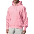 thumbnail image 1 of Fangasis Men's Sweatshirts Solid Color Hooded Sweatshirt Long Sleeve Hoodies Men Casual Hoodie Tops Regular Fit Sport Pullover Pink S, 1 of 3