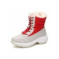 thumbnail image 1 of Fangasis Mens Warm Shoes Cold Weather Winter Boot Mid Calf Snow Boots Work Slip Resistant Red 6.5, 1 of 8