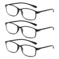 thumbnail image 1 of Fangasis Reading Glasses Protection Eyewear Vision Care Mens Womens High-Definition Readers Spectacles Unisex Magnifying Anti-BlueRay Anti-Blue Lightweight Black-3PCS +3.00, 1 of 7