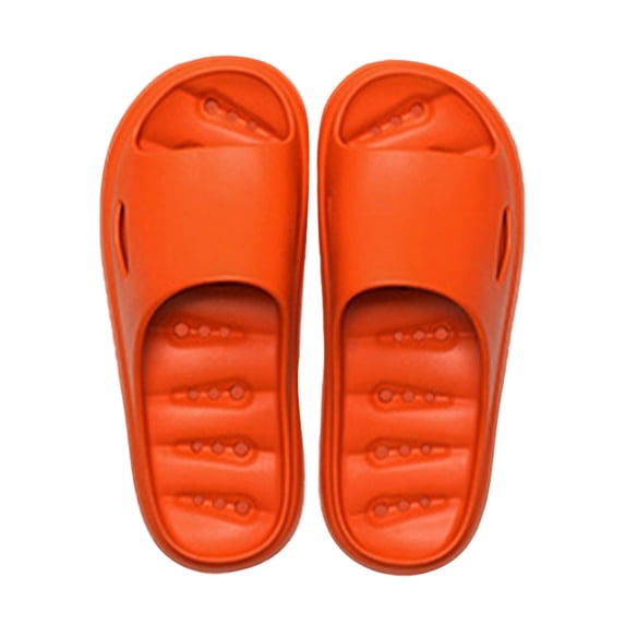 Fangasis Unisex Slide Sandals Quick Dry Flat Sandal Comfort Slides Pool Lightweight Shower Slippers Orange 10.5-11.5(M)