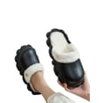 thumbnail image 1 of Fangasis Unisex Warm House Slippers Comfort Fuzzy Slipper Closed Toe Plush Lined Clog Night Out Slip Reaistant Winter Clogs Black (Man) 10.5-11, 1 of 9