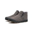 thumbnail image 1 of Fangasis Unisex Winter Boot Lightweight Warm Shoes Plush Lining Snow Boots Cold Weather Zipper Ankle Booties Gray 11, 1 of 9