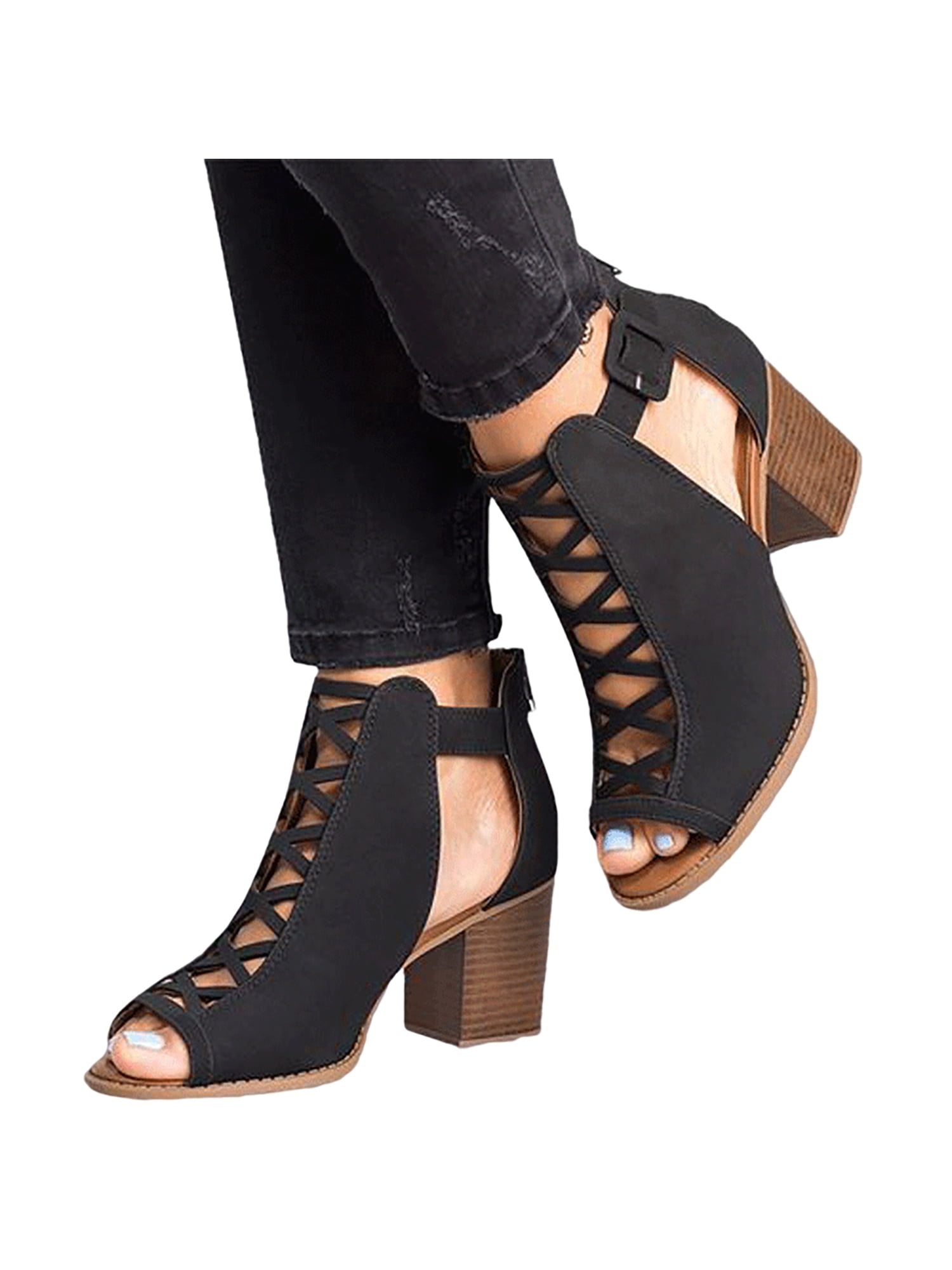 Lace up cut out wedge sandals 2025