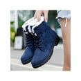 thumbnail image 1 of Fangasis Winter Boots for Women Platform Cotton Warm Plush Snow Ankle Boot Lace Up Flat Booties Cute Plus Size Shoes Warm Thicken Boots for Ladies, 1 of 8