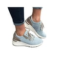 thumbnail image 1 of Fangasis Women Athletic Shoe Lightweight Platform Sneaker Wedge Sport Shoes Walking Breathable Casual Sneakers Light Blue 41, 1 of 3
