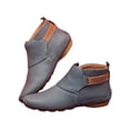 thumbnail image 1 of Fangasis Women Booties Non-slip Flat Boots Casual Ankle Walking Vintage Dark Gray 5.5, 1 of 3