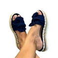 thumbnail image 1 of Fangasis Women Espadrilles Non-Slip Wedges Wedge&platform Sandals Holiday Comfortable Slippers Blue 5.5, 1 of 3