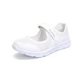 thumbnail image 1 of Fangasis Women Flats Comfort Mary Jane Sneakers Round Toe Casual Shoe Jogging Lightweight Walking Shoes White 8, 1 of 2