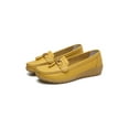 thumbnail image 1 of Fangasis Women Flats Slip On Boat Shoes Round Toe Loafers Ladies Moccasins Driving Casual Low Top Yellow 6.5, 1 of 8