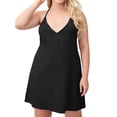 thumbnail image 1 of Fangasis Women Pajama Dresses Sleeveless Nightgowns Plus Size Sleepwear Ladies Oversized Sleep Dress Loose Holiday Black 1X, 1 of 3