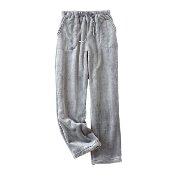 Fangasis Women Pajama Pants Elastic Waist Pj Bottoms Fuzzy Fleece Sleepwear Ladies Loose Lounge Pant Sleep Trousers Grey XL