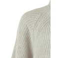 thumbnail image 1 of Fangasis Women Sweater Long Sleeve Jumper Tops Solid Color Pullover Ladies Casual Knitted Sweaters Loose Chic Apricot L, 1 of 3