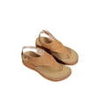 thumbnail image 1 of Fangasis Women Thong Sandal Platform Sandals Wedge Flip Flop Work Lightweight Beach Shoes Brown 8, 1 of 8