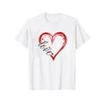 thumbnail image 1 of Fangasis Women Tops Valentine's Day T-shirt LOVE Heart Print T Shirt Ladies Comfy Tunic Blouse Casual Dailywear Tee White M, 1 of 2
