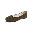 thumbnail image 1 of Fangasis Women's Casual Shoes Lightweight Flats Square Toe Walking Shoe Dance Soft Sole Ballet Flat Olive Green 5.5, 1 of 4