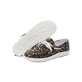 thumbnail image 1 of Fangasis Women's Slip On Loafer Canvas Low Top Fashion Sneakers Casual Flat Comfortable Walking Shoes Brown Leopard Print 8, 1 of 5