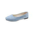 thumbnail image 1 of Fangasis Women's Walking Shoe Fashion Casual Shoes Comfort Flats Party Lightweight Ballet Flat Light Blue 8.5, 1 of 3