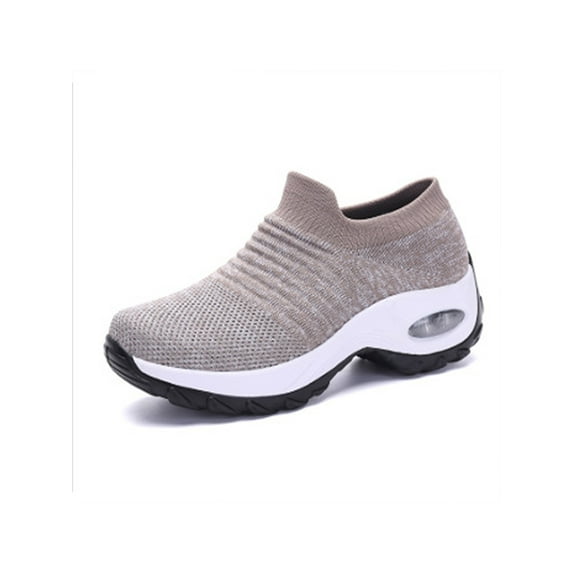 Fangasis Women's Walking Shoes - Sock Sneakers Slip on Mesh Platform Air Cushion Athletic Shoes Work Nurse Comfortable