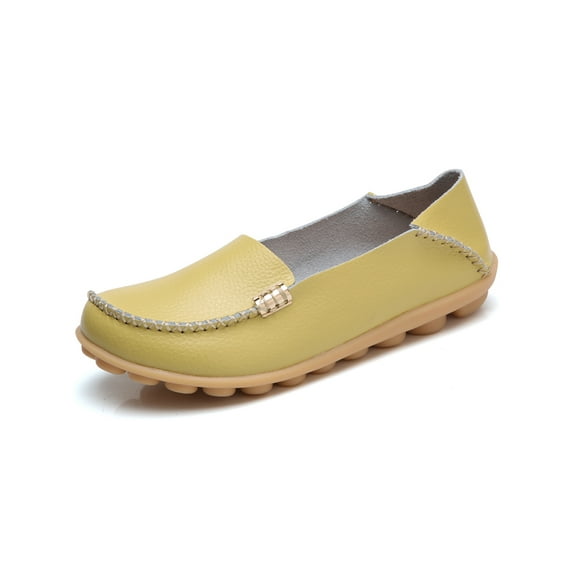 Fangasis Womens Casual Shoes Fashion Loafers Slip On Flats Driving Lightweight Nurse Shoe Green 8.5