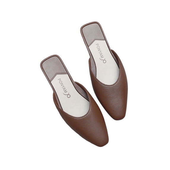 Fangasis Womens Mules Fashion Clogs Beach Sandals Work Casual Slides Brown 7.5
