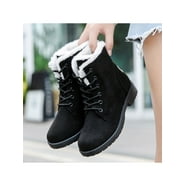 Black Boots For Winter.Tawop Metallic Boots,Winter Warm Waterproof Cotton Shoes Nylon Snow ...