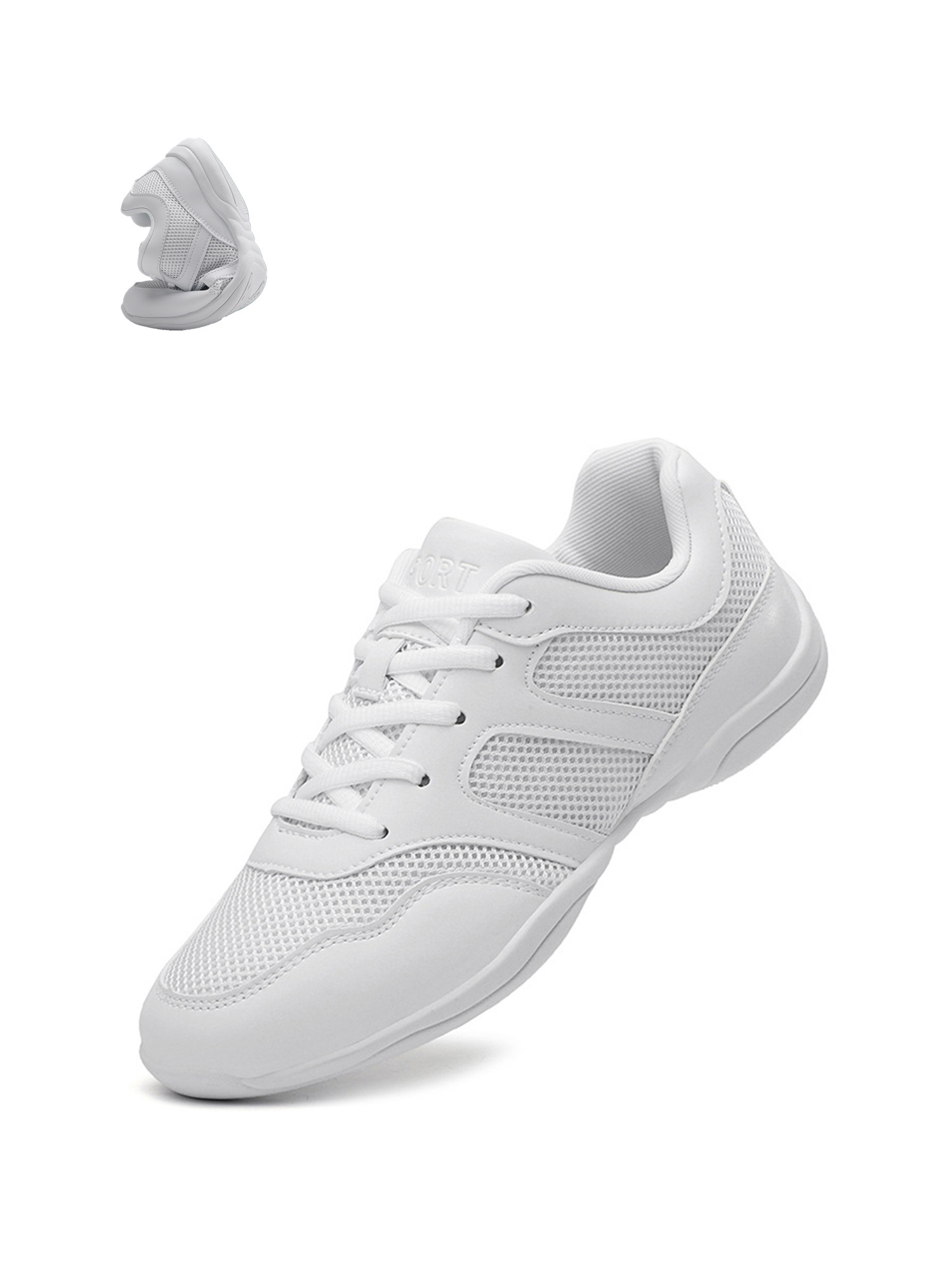 Fangasis Youth Dance Sneakers Comfortable Cheer Shoes Wide Width