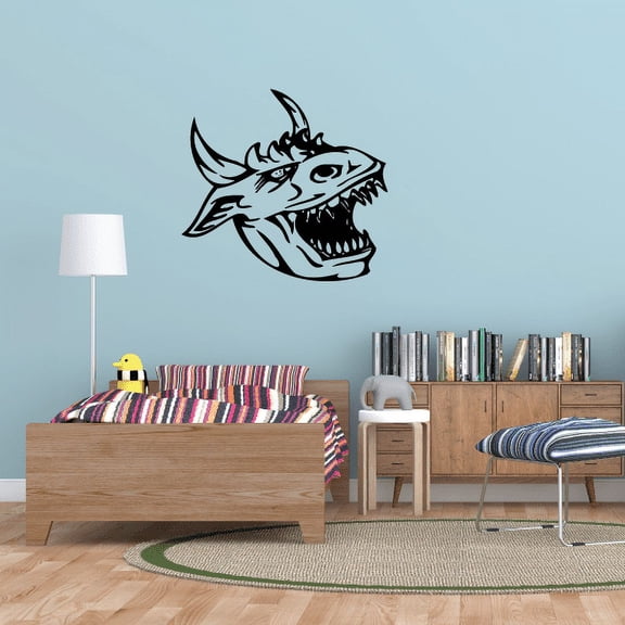 Fanged Dragon Roar Decal - 36 Inches