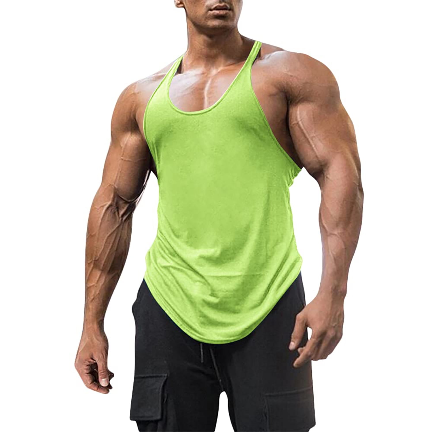 Men Cotton Gym Fitness Workout Muscle Sleeveless Top Bodybuilding
