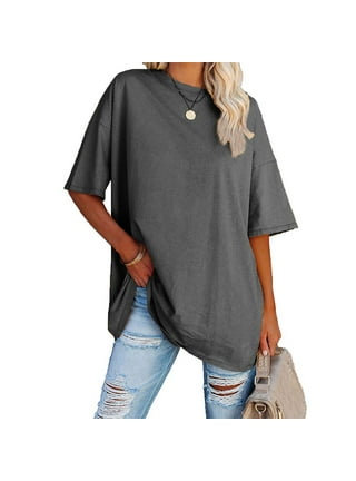  Womens Shirts Loose Fit Cute Long graphic oversized t shirts  for women clothing for elderly women fall items women sweatshirt under 10  dollars 1cent deals coupons and promo codes for prime