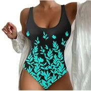 Fanggo Now Trending Womens Swimwear 2024 Plus Size 3x Bathing Suits for Women Plus Size Sexy Beach Wear for Women 2024 Trendy Vintage Padded Push up Deals under $15