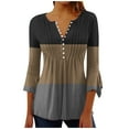 thumbnail image 1 of Fanggo Women's New Arrival Summer Blouses for Women 2024 Dressy Plus Size Tops for Women Summer 3X Shirts for Women Plus Size Packs Tunics for Women 2024 Cotton Clearance under $10, 1 of 4