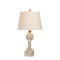 thumbnail image 1 of Fangio Lighting 26.5' Sculpted Column Resin Table Lamp, White - W-6239CAW, 1 of 3