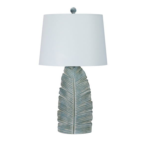 Cory Martin Fangio Lighting's 6292ABLU 26in Blue Resin Table Lamp