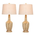 thumbnail image 1 of Fangio Lighting 's 6257-2PK Pair of 29.5" Beige Resin Table Lamps, 1 of 2