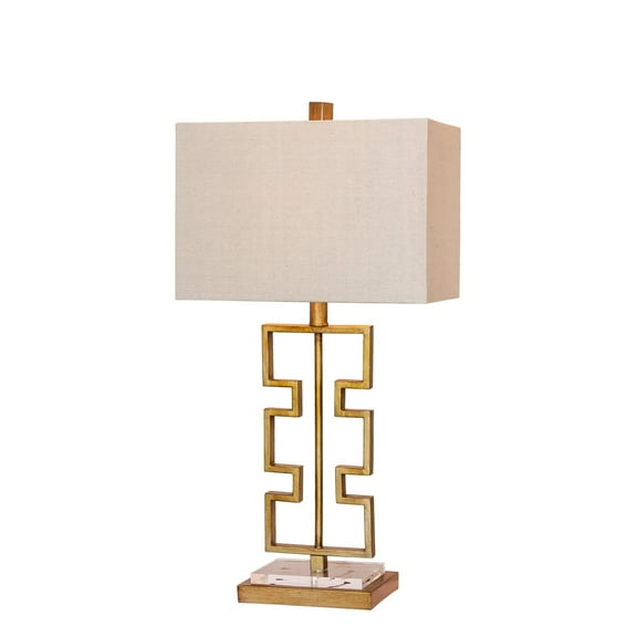 Fangio Lighting 's m.r.1585 28" Antique Gold Metal Table Lamp